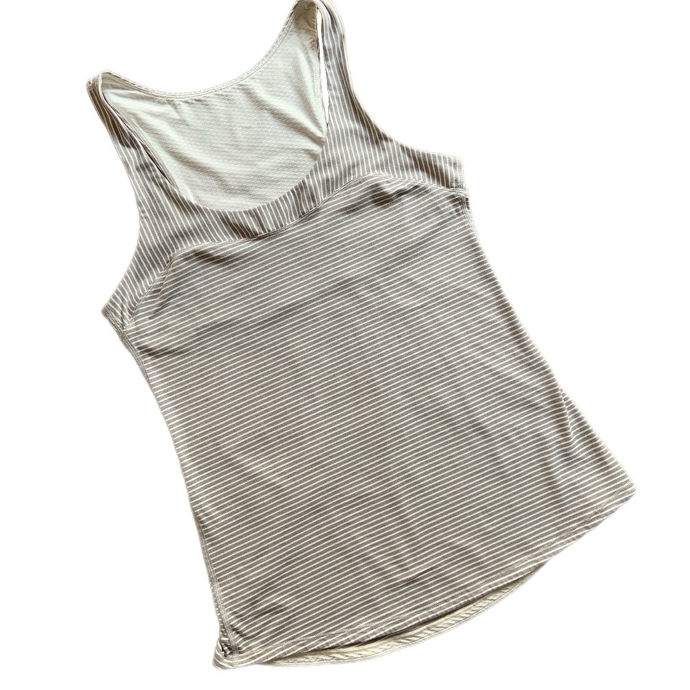 Lululemon Run: First Base Tank     Hyper Stripe Heathered Slate Ghost